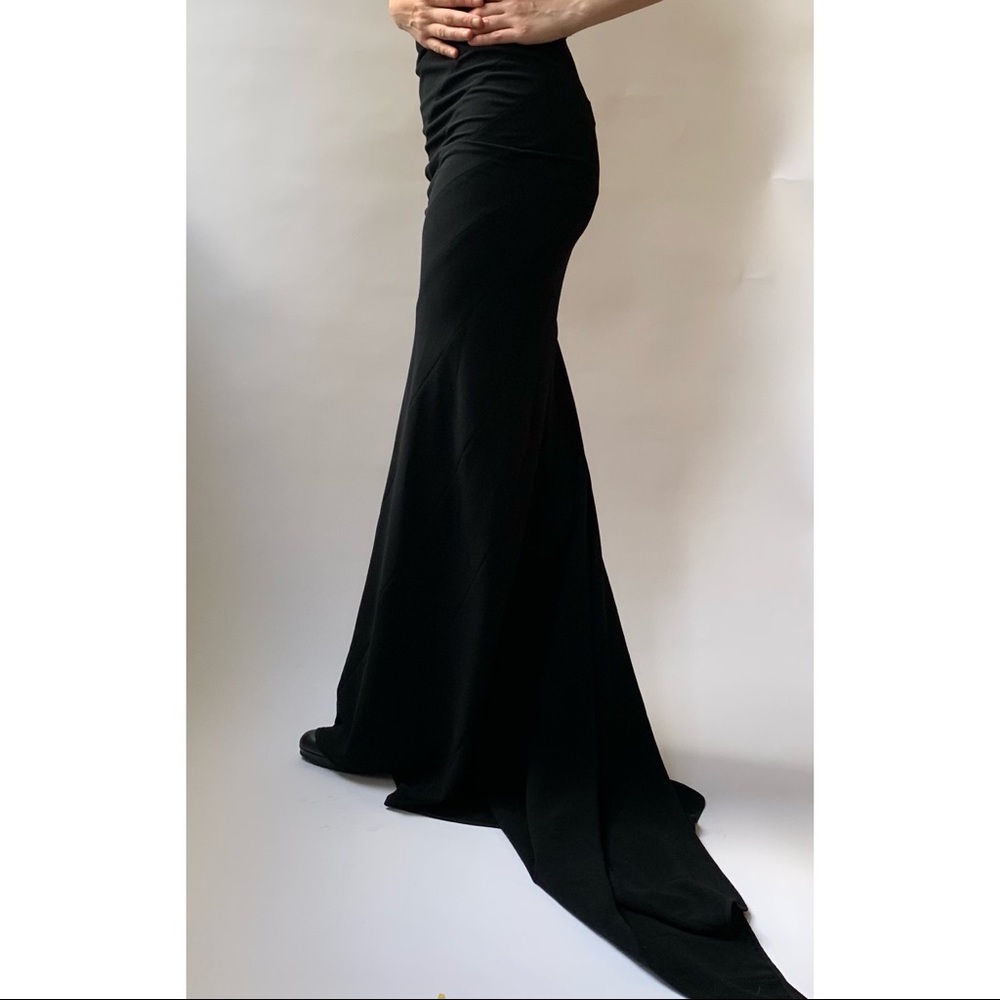 Gareth Pugh Asymmetric stretch-crepe maxi skirt